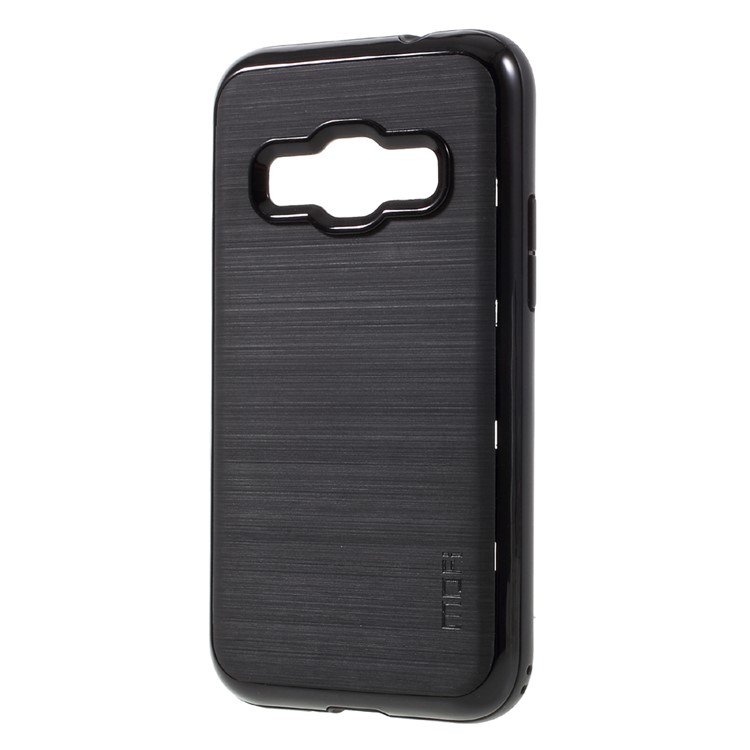 MOFI Brushed Phone Case for Samsung Galaxy J1 (2016) J120 (TPU + PC Rim) - Black-2
