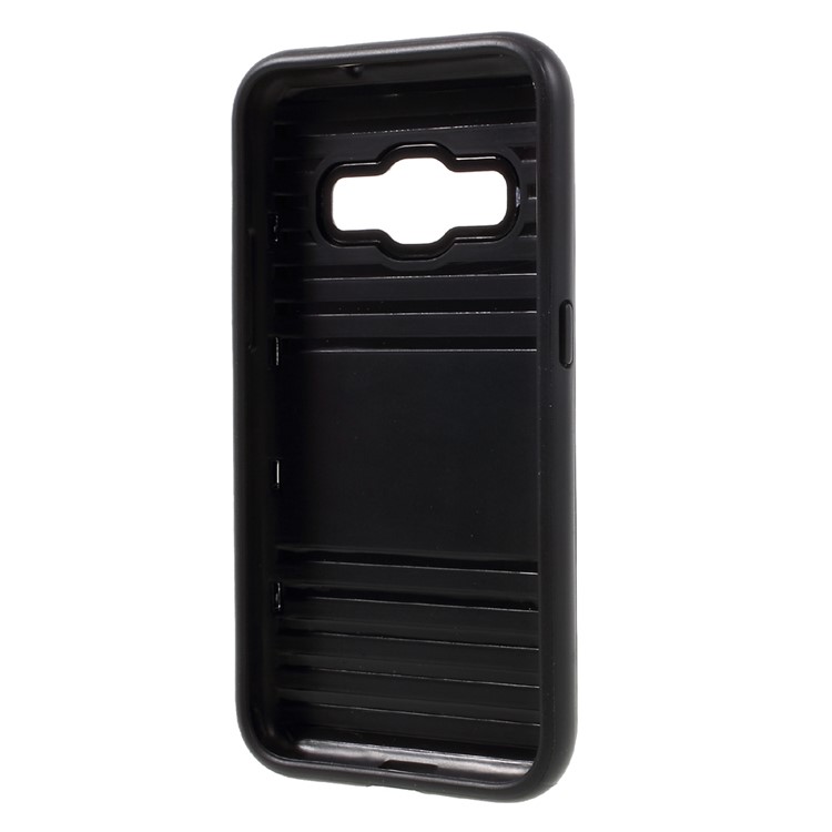 MOFI Brushed Phone Case for Samsung Galaxy J1 (2016) J120 (TPU + PC Rim) - Black-3