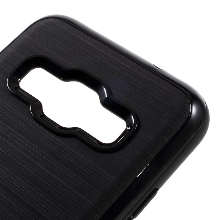MOFI Brushed Phone Case for Samsung Galaxy J1 (2016) J120 (TPU + PC Rim) - Black-4
