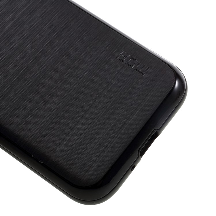 MOFI Brushed Phone Case for Samsung Galaxy J1 (2016) J120 (TPU + PC Rim) - Black-5