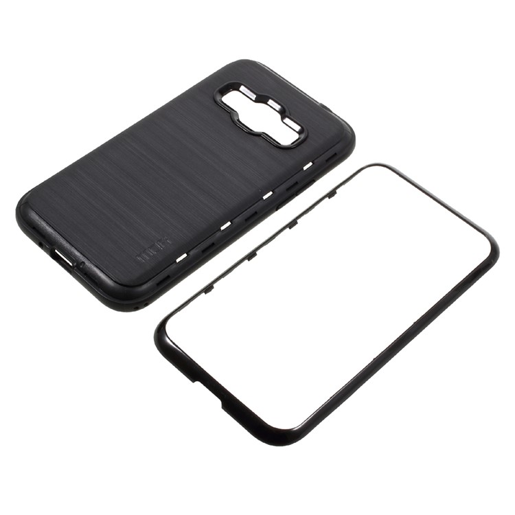 MOFI Brushed Phone Case for Samsung Galaxy J1 (2016) J120 (TPU + PC Rim) - Black-6