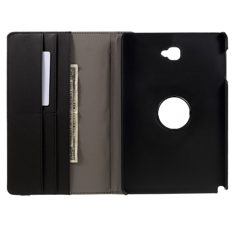 Cloth Skin Rotary Stand Smart Leather Case for Samsung Galaxy Tab A 10.1 (2016) with S Pen P580 P585 - Black-11