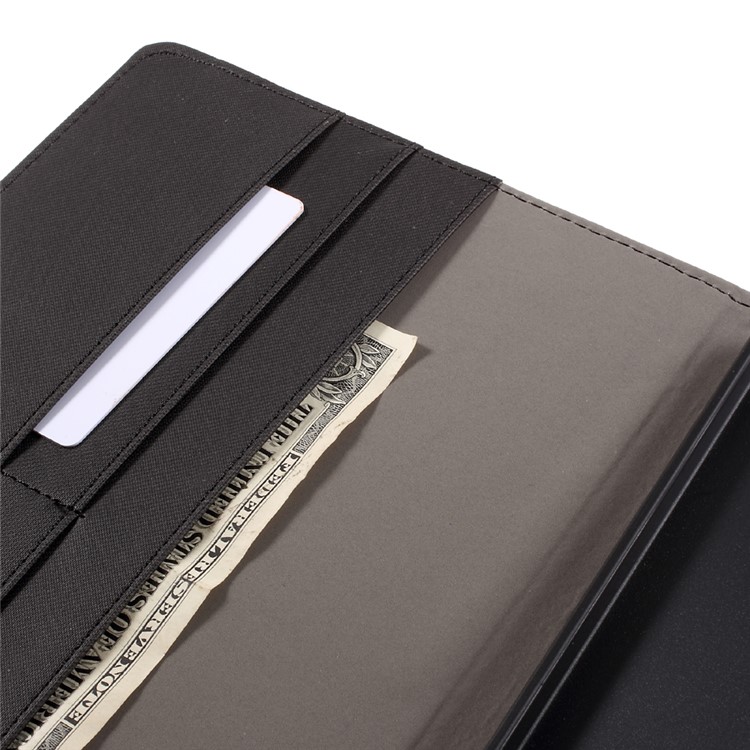 Cloth Skin Rotary Stand Smart Leather Case for Samsung Galaxy Tab A 10.1 (2016) with S Pen P580 P585 - Black-12