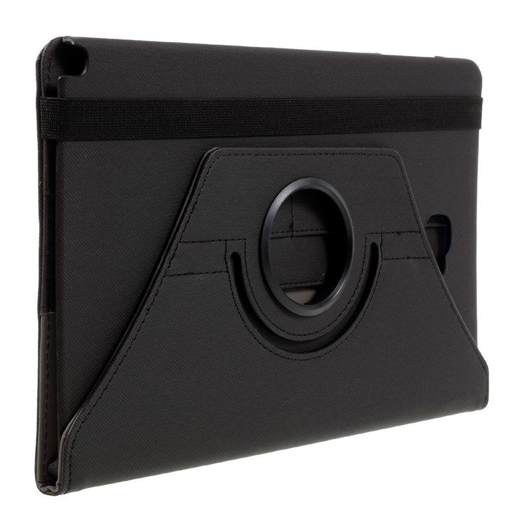 Cloth Skin Rotary Stand Smart Leather Case for Samsung Galaxy Tab A 10.1 (2016) with S Pen P580 P585 - Black-4
