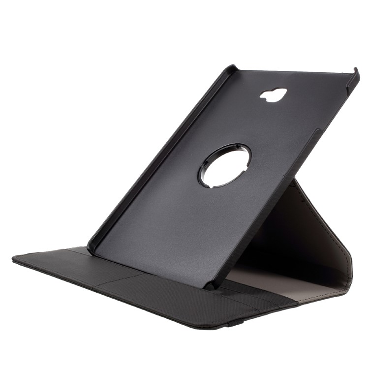 Cloth Skin Rotary Stand Smart Leather Case for Samsung Galaxy Tab A 10.1 (2016) with S Pen P580 P585 - Black-7
