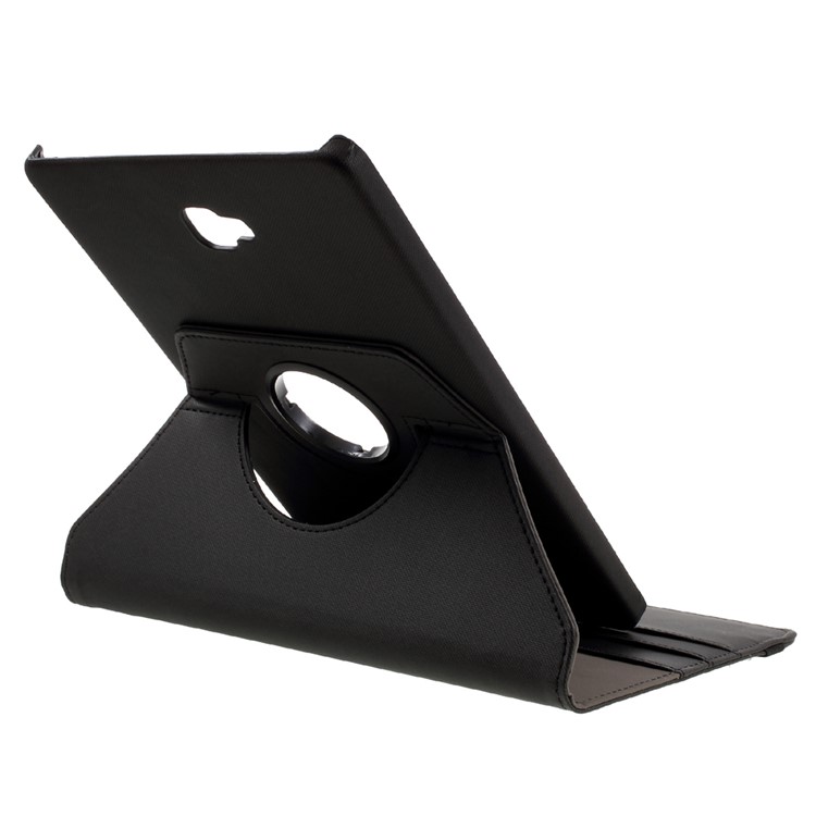 Cloth Skin Rotary Stand Smart Leather Case for Samsung Galaxy Tab A 10.1 (2016) with S Pen P580 P585 - Black-8