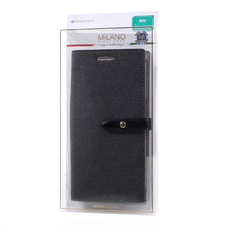 MERCURY GOOSPERY for Samsung Galaxy S7 G930 Milano Diary Leather Case Cover - Black-11