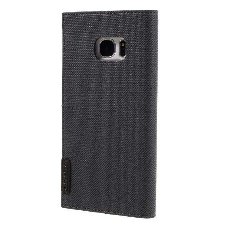 MERCURY GOOSPERY Milano Diary Leather Phone Case for Samsung Galaxy S7 edge G935 - Black-2