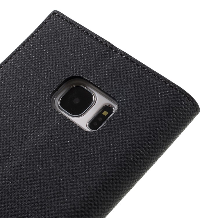 MERCURY GOOSPERY Milano Diary Leather Phone Case for Samsung Galaxy S7 edge G935 - Black-8