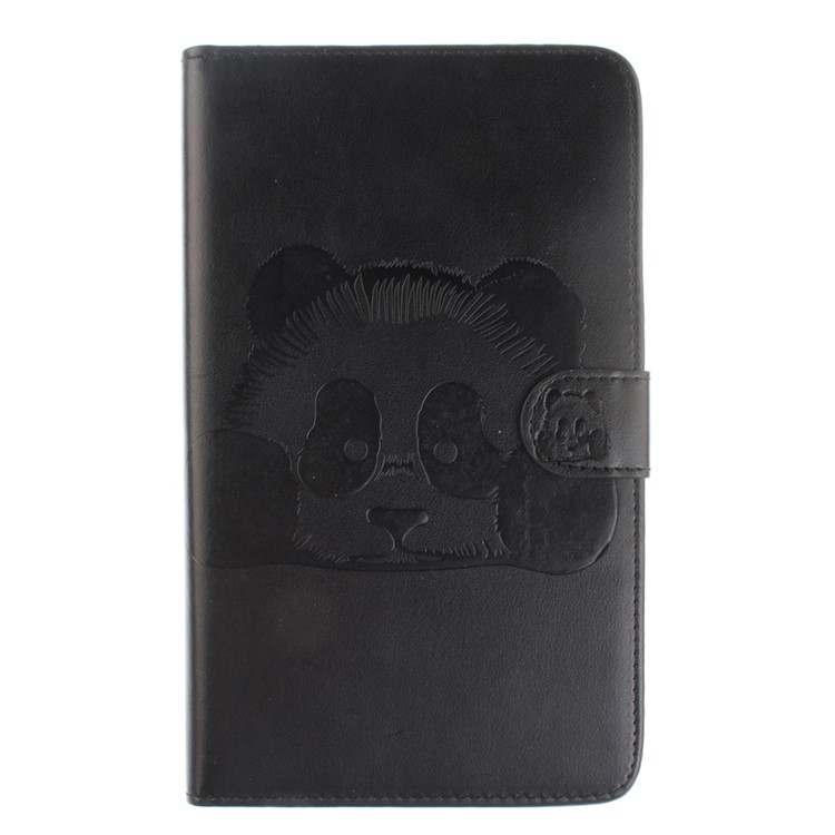 Imprinted Panda Wallet Stand Smart Leather Case for Samsung Galaxy Tab A 7.0 T280 T285 - Black-2