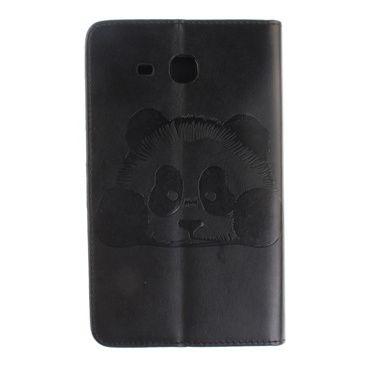 Imprinted Panda Wallet Stand Smart Leather Case for Samsung Galaxy Tab A 7.0 T280 T285 - Black-3