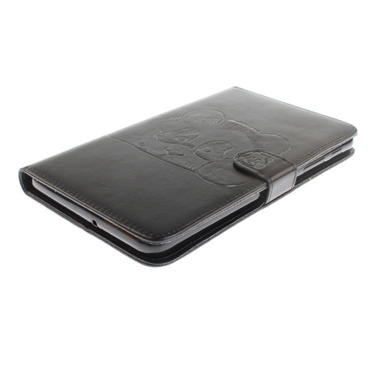 Imprinted Panda Wallet Stand Smart Leather Case for Samsung Galaxy Tab A 7.0 T280 T285 - Black-5