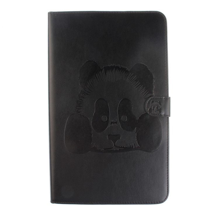 Imprinted Panda Leather Wallet Stand Case for Samsung Galaxy Tab A 10.1 (2016) T580 T585 - Black-2