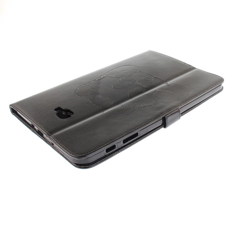 Imprinted Panda Leather Wallet Stand Case for Samsung Galaxy Tab A 10.1 (2016) T580 T585 - Black-4