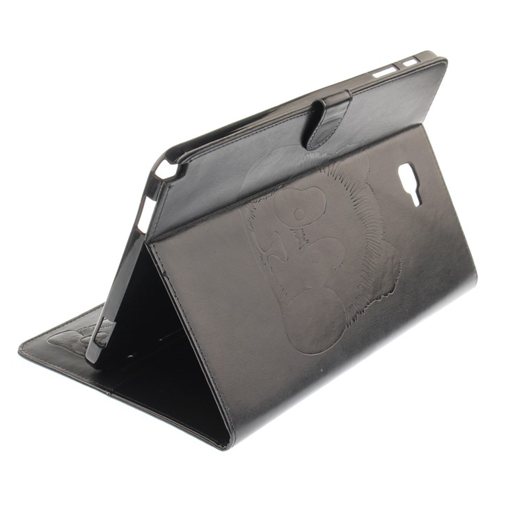 Imprinted Panda Leather Wallet Phone Case for Samsung Galaxy Tab A 10.1 (2016) - Black-7