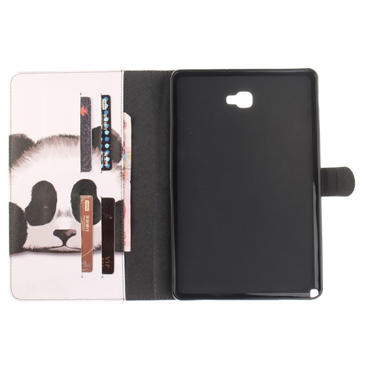 Patterned Wallet Leather Case for Samsung Galaxy Tab A 10.1 (2016) with S Pen P580 P585 - Panda-9