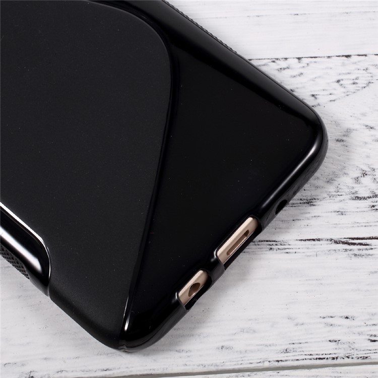 S Shape Soft TPU Cover Case for Samsung Galaxy J5 Prime / On5 2016 - Black-4