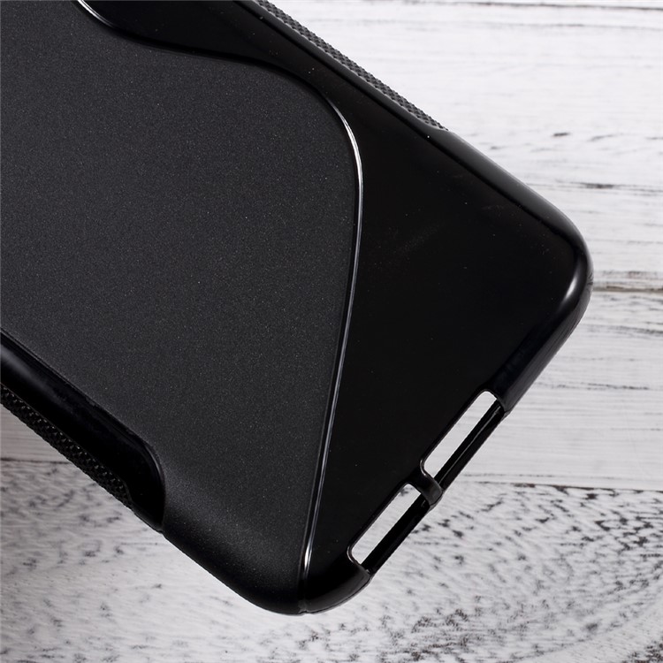 S Shape Soft TPU Phone Case for Samsung Galaxy A3 (2017) - Black-4