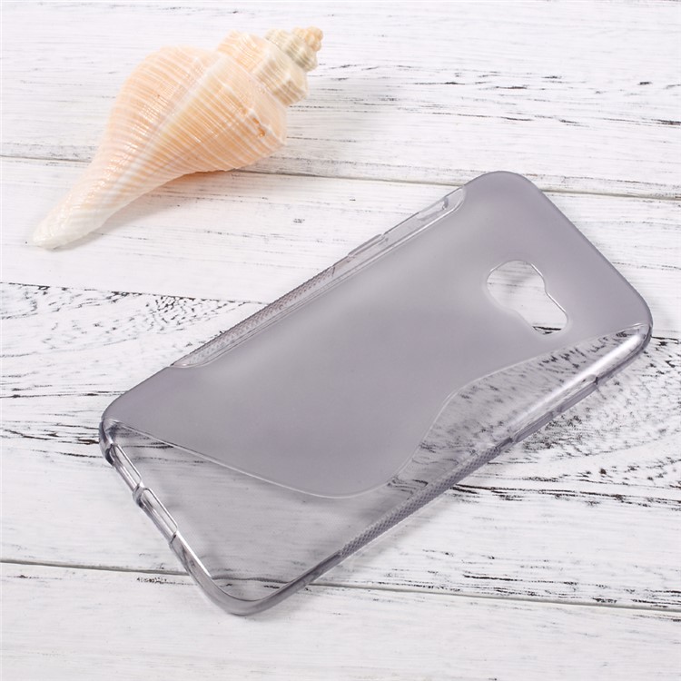 

S Shape Soft TPU Mobile Shell for Samsung Galaxy A3 (2017) - Grey, Galaxy A3 (2017)