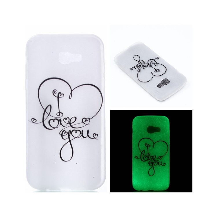 

Noctilucent Patterned TPU Back Shell Cover for Samsung Galaxy A3 (2017) - I Love You Pattern