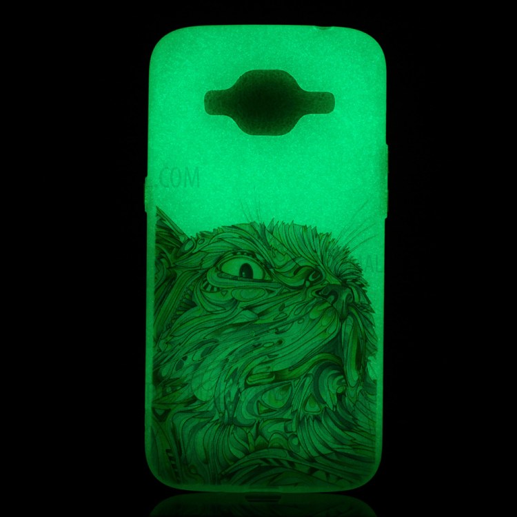 Noctilucent Glow Back Soft TPU Cover for Samsung Galaxy J2 / J2 Pro (2016) - Colorized Animal Pattern-2