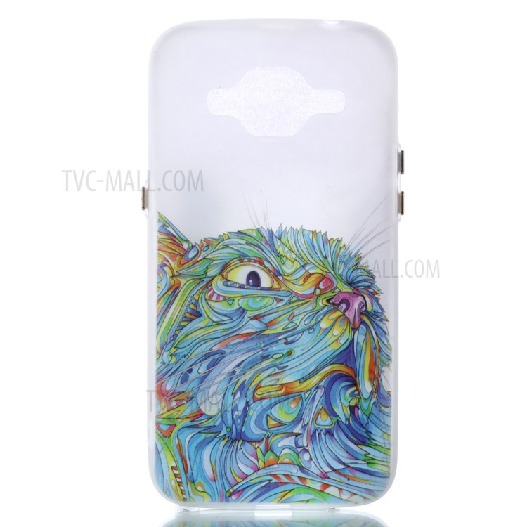 Noctilucent Glow Back Soft TPU Cover for Samsung Galaxy J2 / J2 Pro (2016) - Colorized Animal Pattern-3