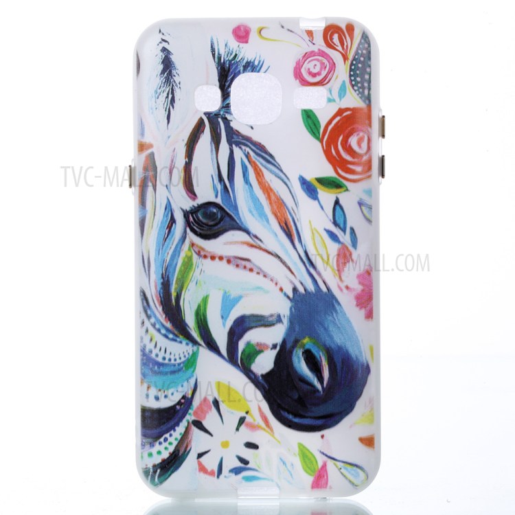 Noctilucent Matte TPU Cell Phone Shell for Samsung Galaxy J3 (2016) / J3 - Horse Pattern Printing-3