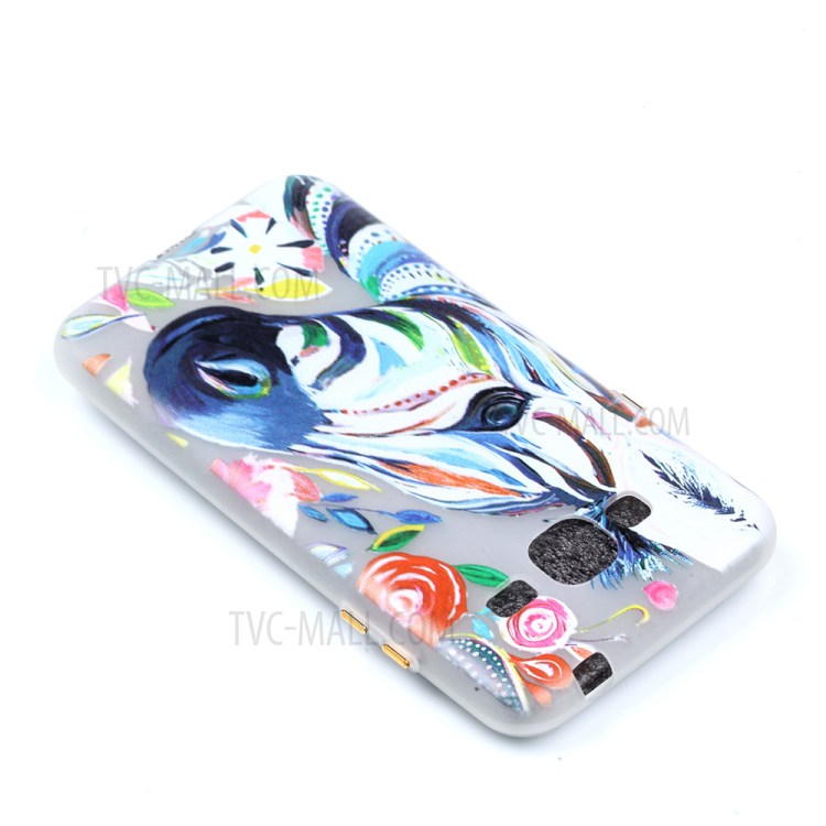 Noctilucent Matte TPU Cell Phone Shell for Samsung Galaxy J3 (2016) / J3 - Horse Pattern Printing-5