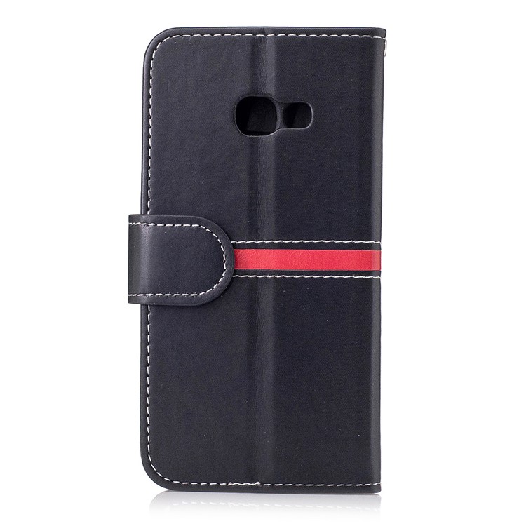 Phone Accessory Wallet Leather Stand Phone Case for Samsung Galaxy A3 (2017) - Black-2