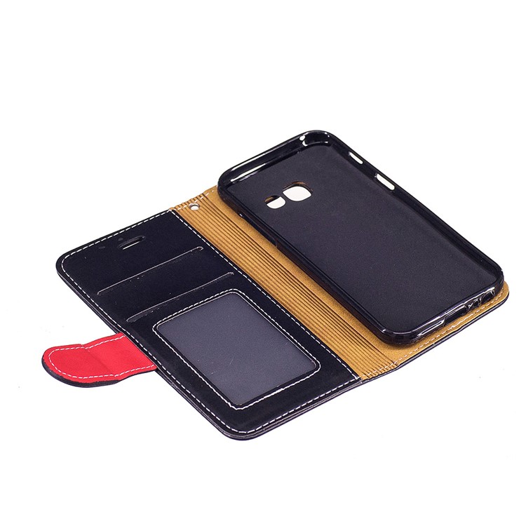Phone Accessory Wallet Leather Stand Phone Case for Samsung Galaxy A3 (2017) - Black-7