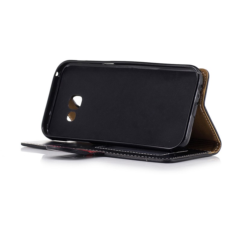 Phone Accessory Wallet Leather Stand Phone Case for Samsung Galaxy A5 (2017) - Black-4