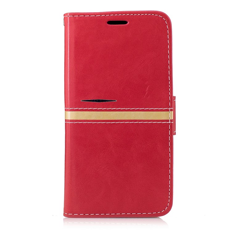 KLD Graceful Series Wallet Leather Phone Case for Samsung Galaxy J3 (2017) with Stand - Red-1