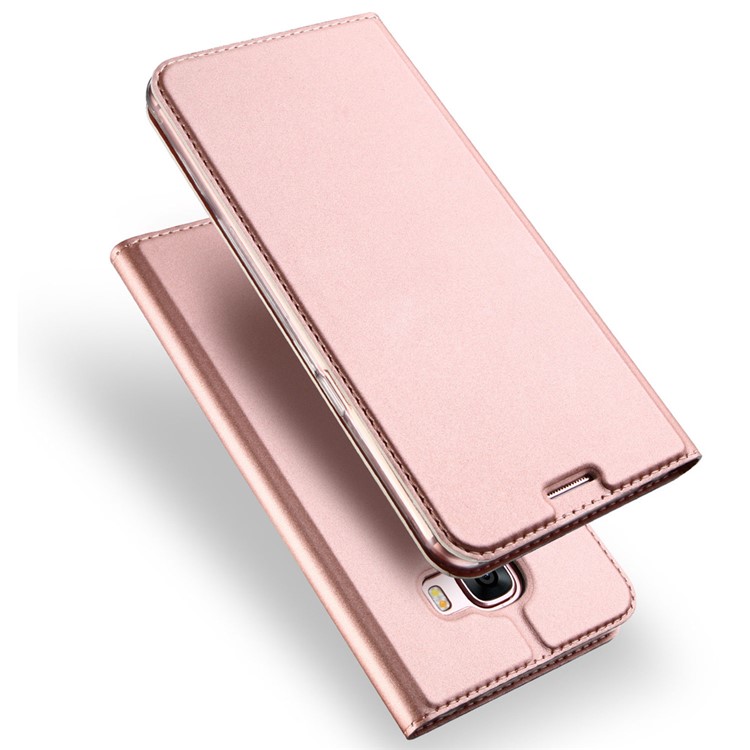 

DUX DUCIS Skin Pro Series for Samsung A5 (2017) Business Leather Phone Case with Stand - Rose Gold
