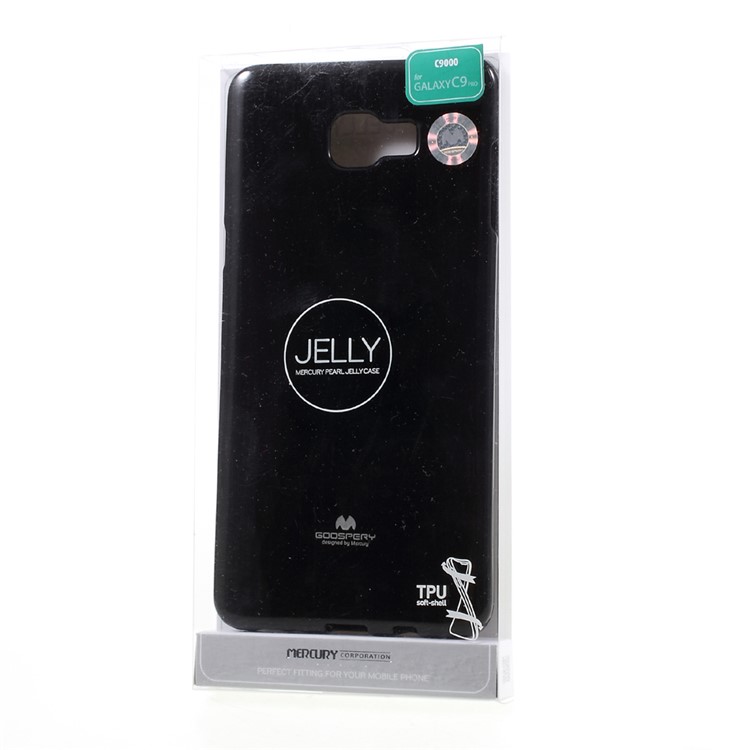 MERCURY GOOSPERY Glitter Powder Jelly TPU Case for Samsung Galaxy C9 Pro - Black-6