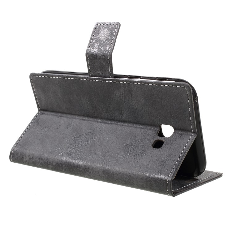 Vintage Wallet Style Leather Phone Case for Samsung Galaxy A7 (2017) with Stand - Grey-5