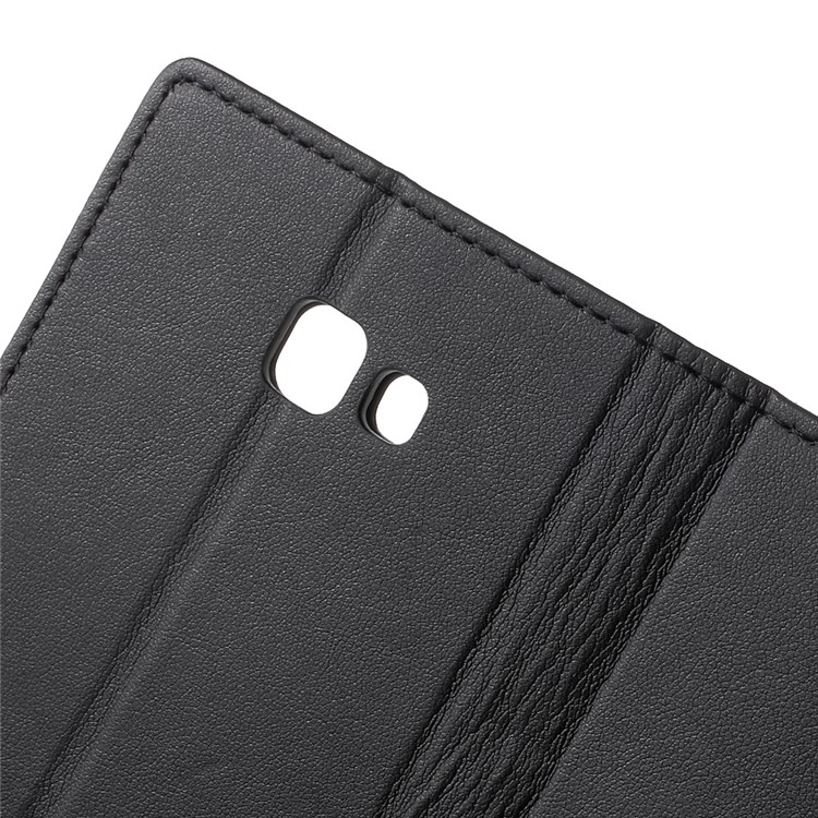 Faux Leather Stand Wallet Cell Phone Case for Samsung Galaxy A7 (2017) - Black-7