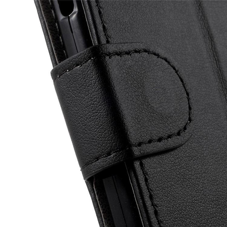 Faux Leather Stand Wallet Cell Phone Case for Samsung Galaxy A7 (2017) - Black-8