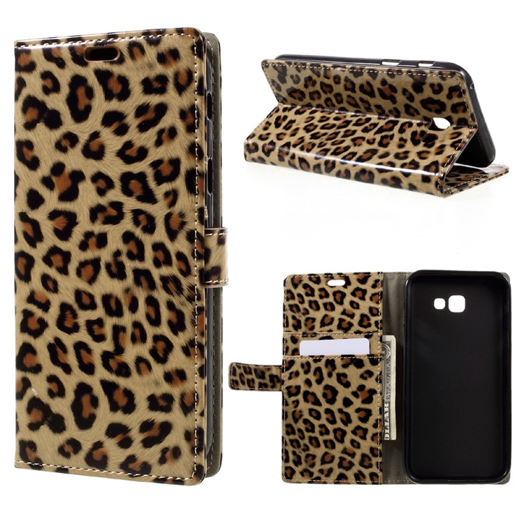 Leopard Pattern Leather Wallet Stand Case for Samsung Galaxy A7 (2017)-1
