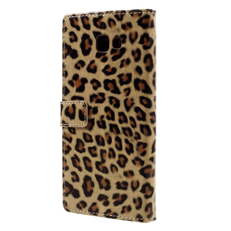 Leopard Pattern Leather Wallet Stand Case for Samsung Galaxy A7 (2017)-2