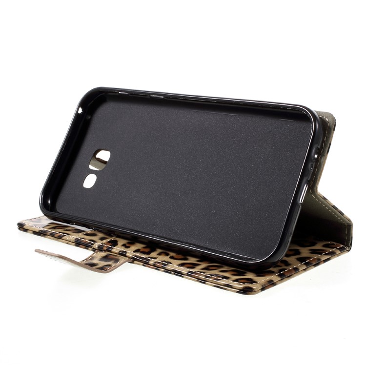 Leopard Pattern Leather Wallet Stand Case for Samsung Galaxy A7 (2017)-4