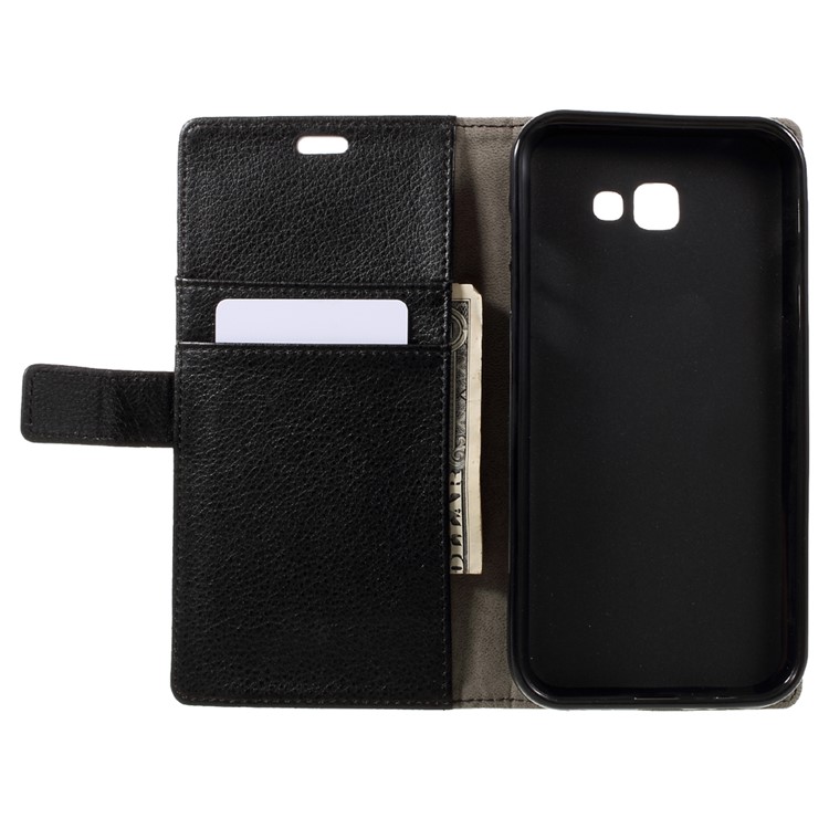 Litchi Texture PU Leather Wallet Case Cover for Samsung Galaxy A7 (2017) - Black-6