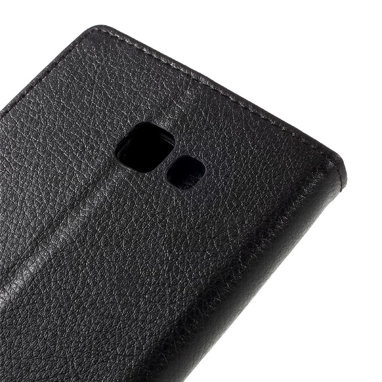 Litchi Texture PU Leather Wallet Case Cover for Samsung Galaxy A7 (2017) - Black-8
