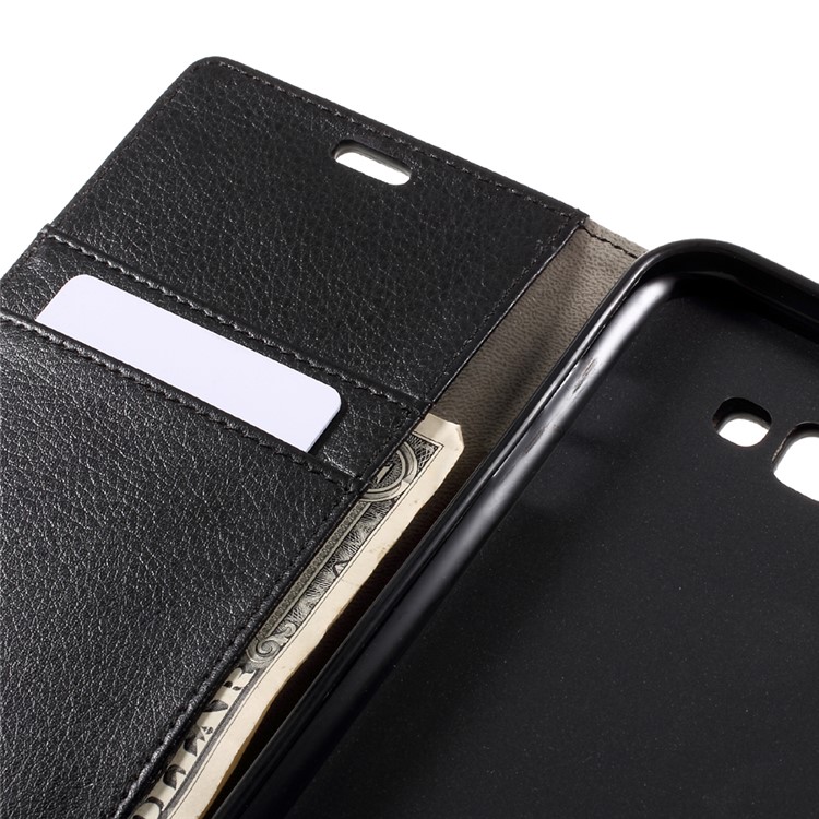 Litchi Texture PU Leather Wallet Case Cover for Samsung Galaxy A7 (2017) - Black-9