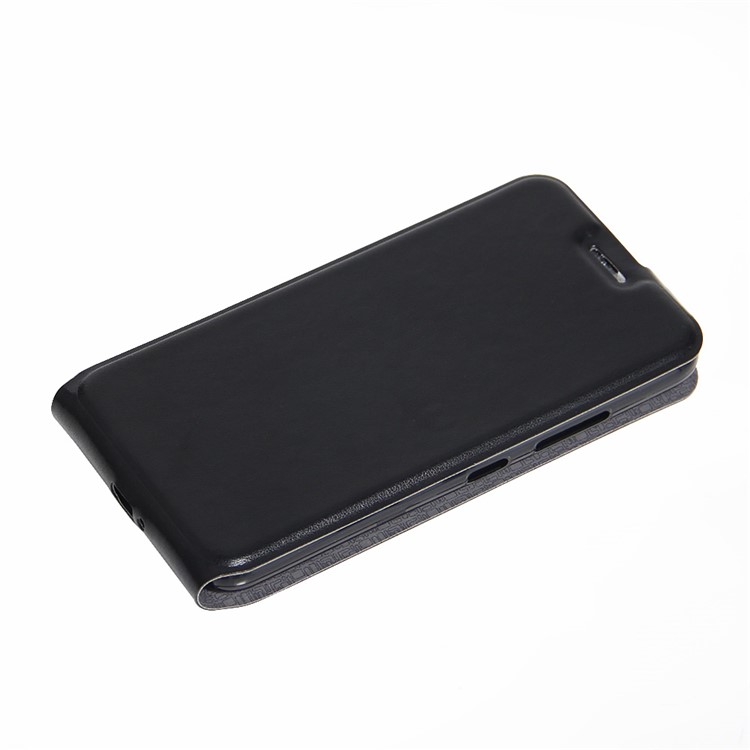 Vertical Flip Phone Case Crazy Horse Leather Cover for Lenovo Vibe C2 Power - Black-2