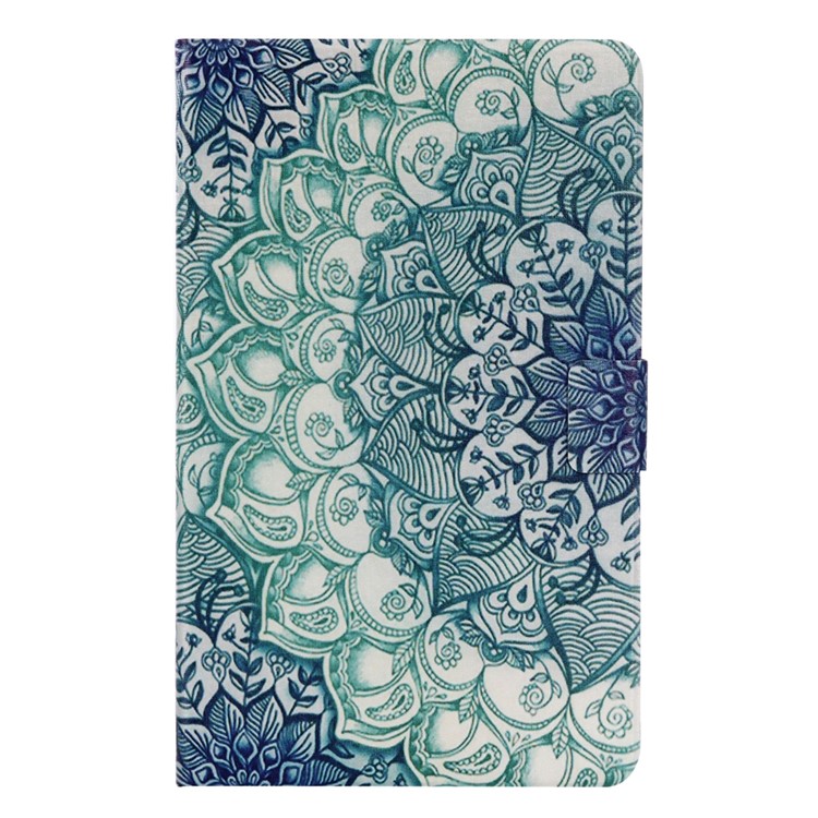 Patterned Leather Card Holder Stand Case for Samsung Galaxy Tab A 10.1 T580 T585 - Mandala Pattern-2