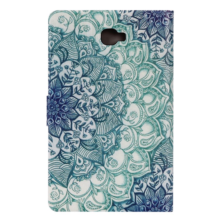 Patterned Leather Card Holder Stand Case for Samsung Galaxy Tab A 10.1 T580 T585 - Mandala Pattern-3