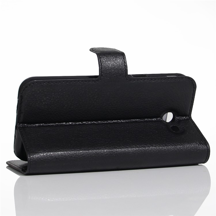 Litchi Skin Leather Wallet Case for Samsung Galaxy J3 (2017) - Black-4