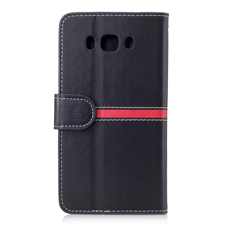 Phone Accessory Wallet Leather Stand Phone Case for Samsung Galaxy J7 (2016) SM-J710 - Black-2