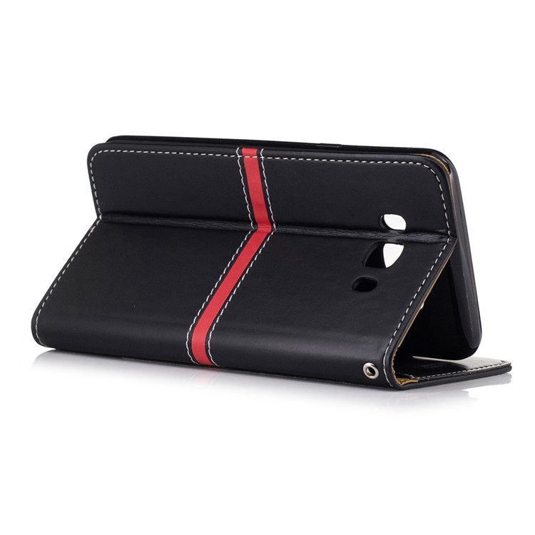 Phone Accessory Wallet Leather Stand Phone Case for Samsung Galaxy J7 (2016) SM-J710 - Black-3