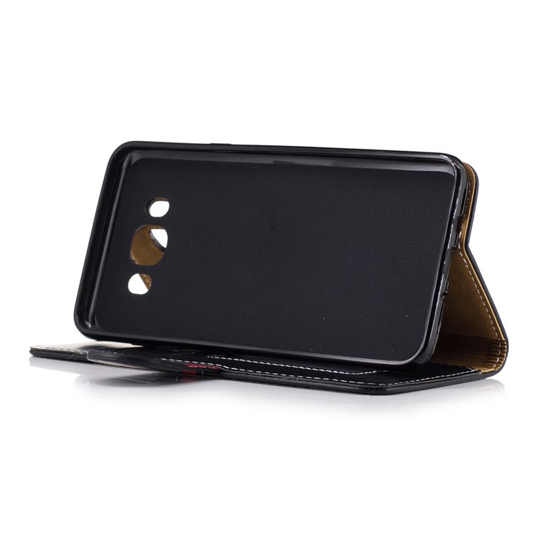Phone Accessory Wallet Leather Stand Phone Case for Samsung Galaxy J7 (2016) SM-J710 - Black-4